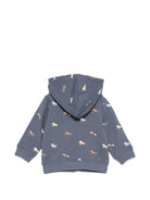 Felpa per neonato Stella McCartney Kids blu con ricamo cavalli all-over TZ4320 Z4024 657EM STELLA McCARTNEY KIDS 