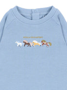 Felpa per neonato Stella McCartney Kids azzurra con cavalli ricamati sul davanti TZ4330 Z3059 643 STELLA McCARTNEY KIDS 