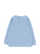 Felpa per neonato Stella McCartney Kids azzurra con cavalli ricamati sul davanti TZ4330 Z3059 643 STELLA McCARTNEY KIDS 