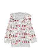 Felpa per neonato Stella McCartney Kids grigia con stampa grafica all-over TZ4350 Z4013 807MC STELLA McCARTNEY KIDS 