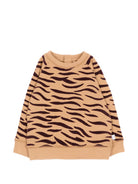 Felpa per neonati Stella McCartney Kids marrone con stampa animalier TZ4370 Z4026 362MA STELLA McCARTNEY KIDS 