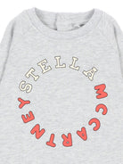 Felpa per neonato Stella McCartney Kids grigia con stampa grafica TZ4380 Z3059 807 STELLA McCARTNEY KIDS 