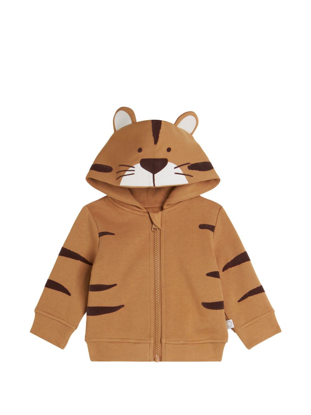 Felpa per neonati Stella McCartney Kids marrone con dettaglio tigre TZ4390 Z3059 362 STELLA McCARTNEY KIDS 
