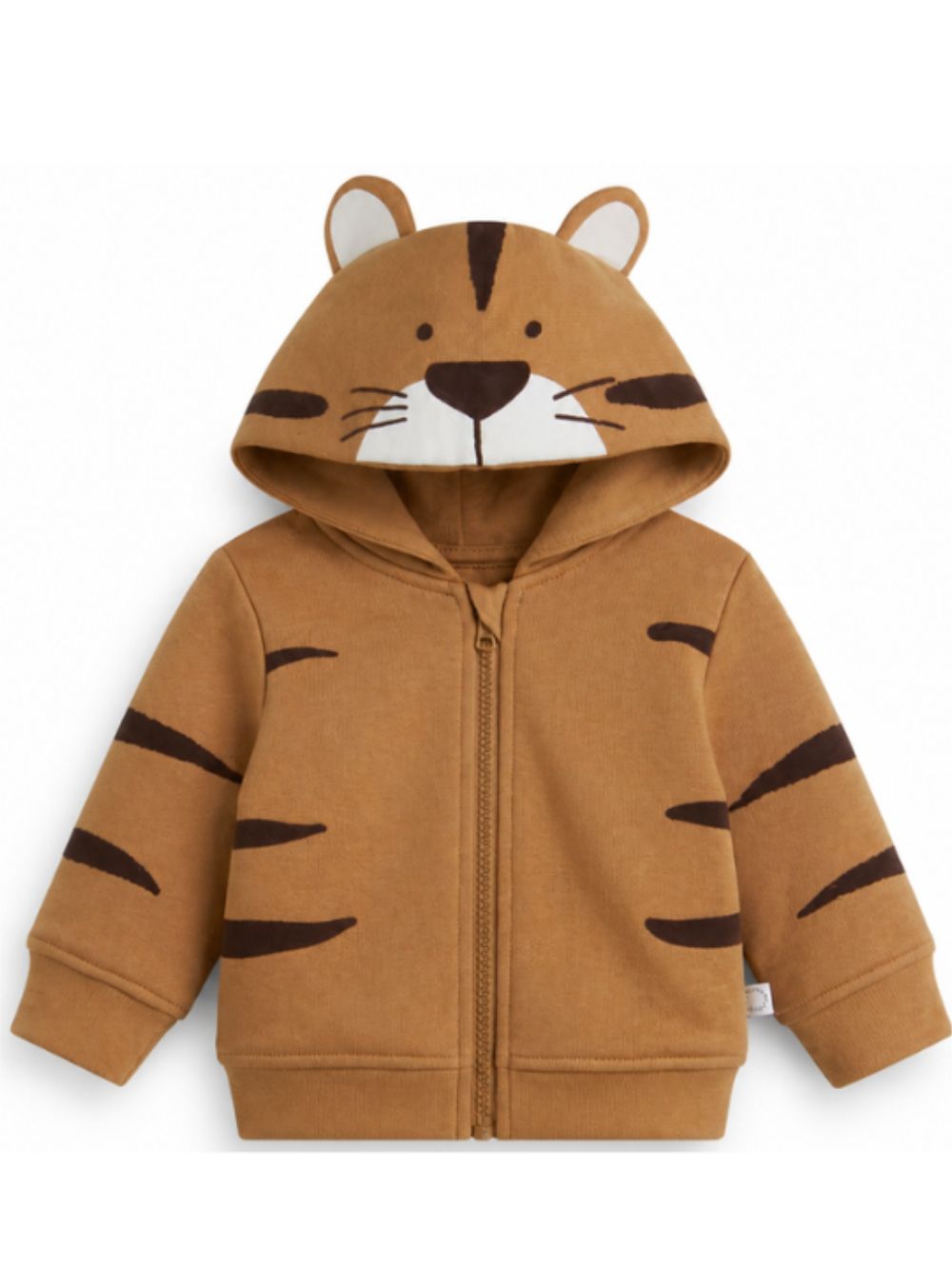 Felpa per neonati Stella McCartney Kids marrone con dettaglio tigre TZ4390 Z3059 362 STELLA McCARTNEY KIDS 