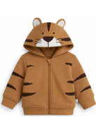 Felpa per neonati Stella McCartney Kids marrone con dettaglio tigre TZ4390 Z3059 362 STELLA McCARTNEY KIDS 
