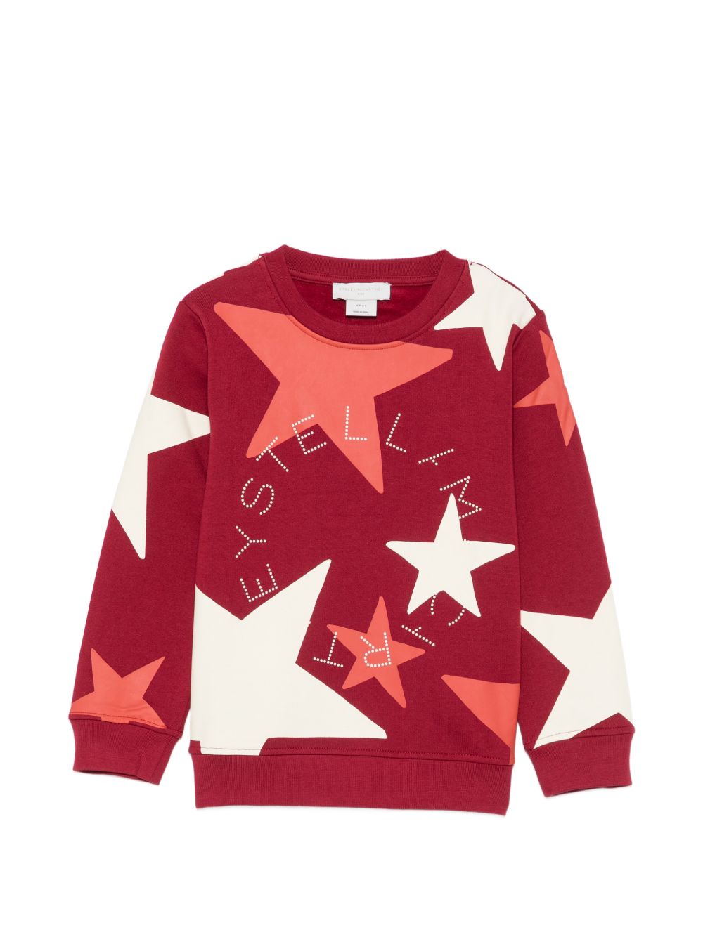 Felpa per bambina Stella McCartney Kids rossa con stampa stelle all-over TZ4A20 Z3886 416MC STELLA McCARTNEY KIDS 