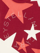 Felpa per bambina Stella McCartney Kids rossa con stampa stelle all-over TZ4A20 Z3886 416MC STELLA McCARTNEY KIDS 