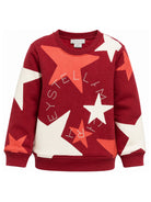 Felpa per bambina Stella McCartney Kids rossa con stampa stelle all-over TZ4A20 Z3886 416MC STELLA McCARTNEY KIDS 