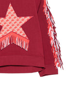Felpa per bambina Stella McCartney Kids rossa con dettagli con frange TZ4A30 Z3059 416 STELLA McCARTNEY KIDS 