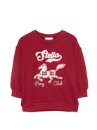 Felpa per bambini Stella McCqartney Kids rossa con stampa grafica TZ4A80 Z3059 416 STELLA McCARTNEY KIDS 