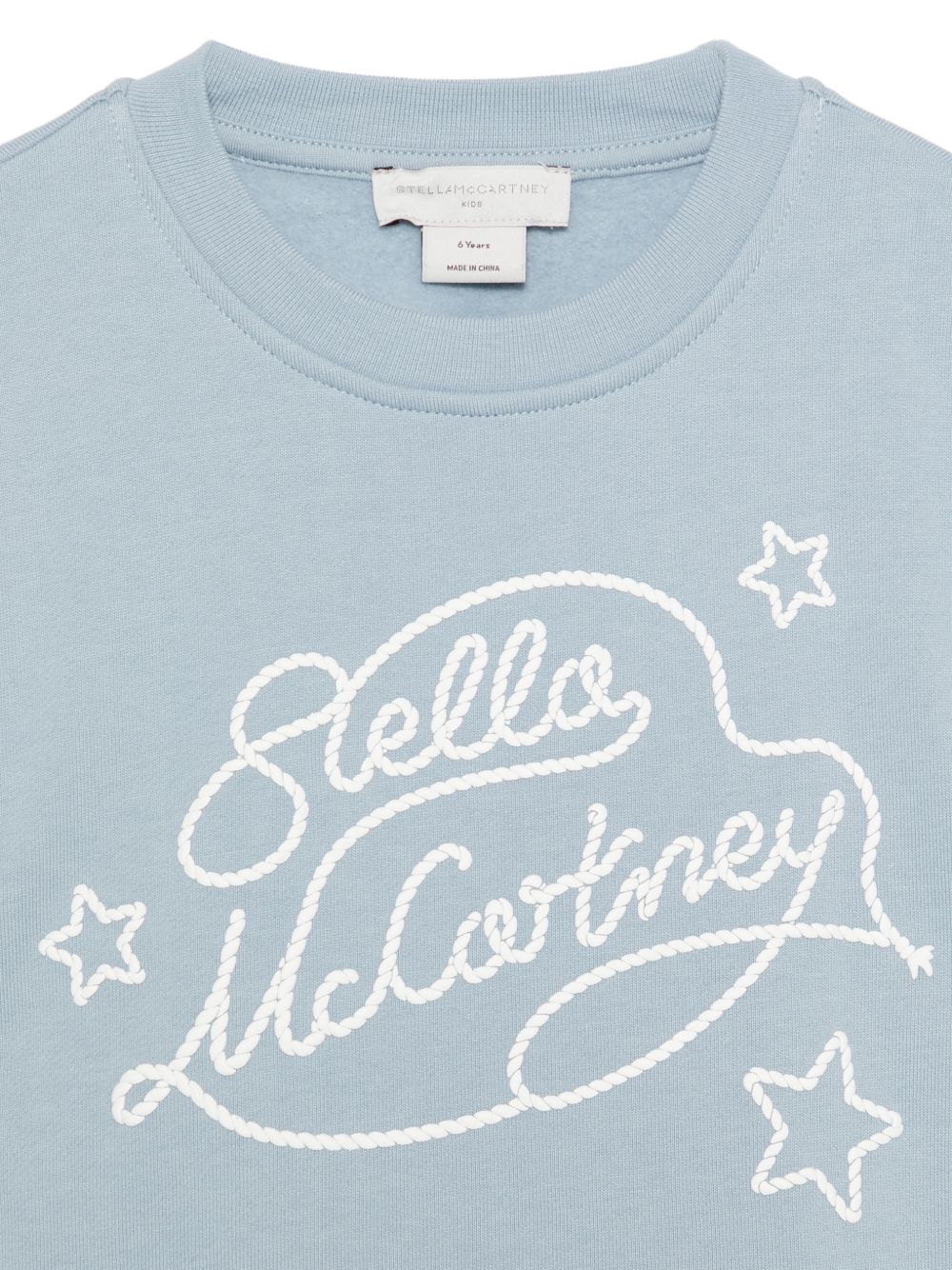 Felpa per bambini Stella McCartney Kids azzurra con ricamo logo TZ4B50 Z3059 61E STELLA McCARTNEY KIDS 