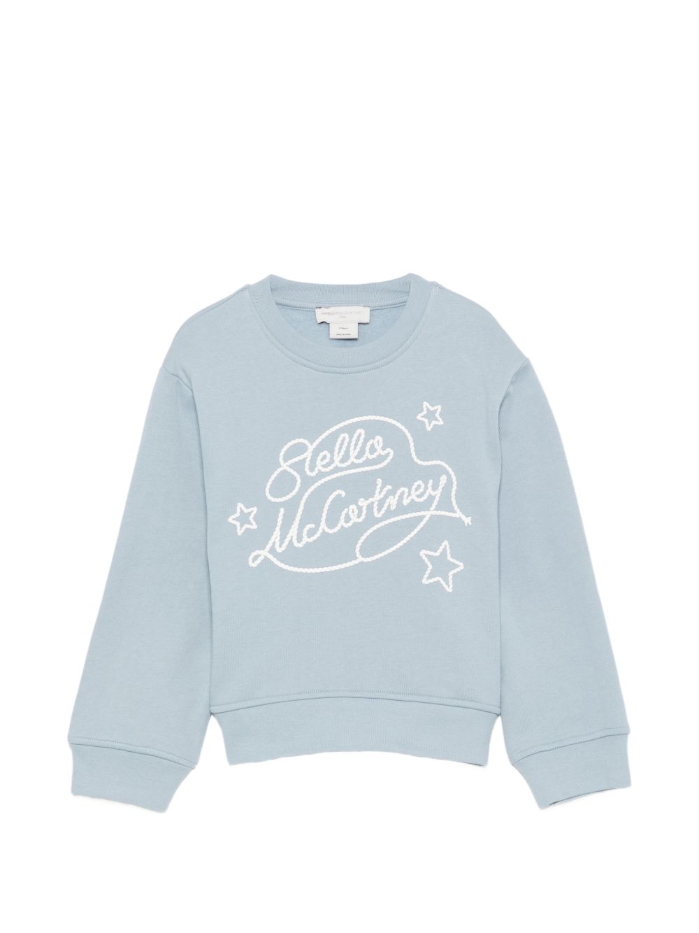 Felpa per bambini Stella McCartney Kids azzurra con ricamo logo TZ4B50 Z3059 61E STELLA McCARTNEY KIDS 