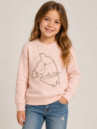 Felpa per bambina Stella McCartney Kids rosa con ricamo sul davanti TZ4B70 Z3059 50M STELLA McCARTNEY KIDS 