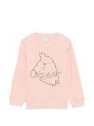 Felpa per bambina Stella McCartney Kids rosa con ricamo sul davanti TZ4B70 Z3059 50M STELLA McCARTNEY KIDS 