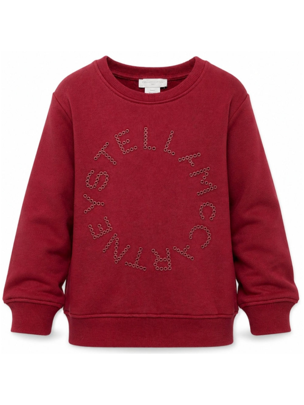 Felpa per bambini Stella McCartney Kids rosso con ricamo logo TZ4B90 Z0409 416 STELLA McCARTNEY KIDS 