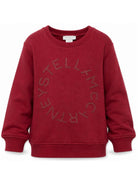 Felpa per bambini Stella McCartney Kids rosso con ricamo logo TZ4B90 Z0409 416 STELLA McCARTNEY KIDS 