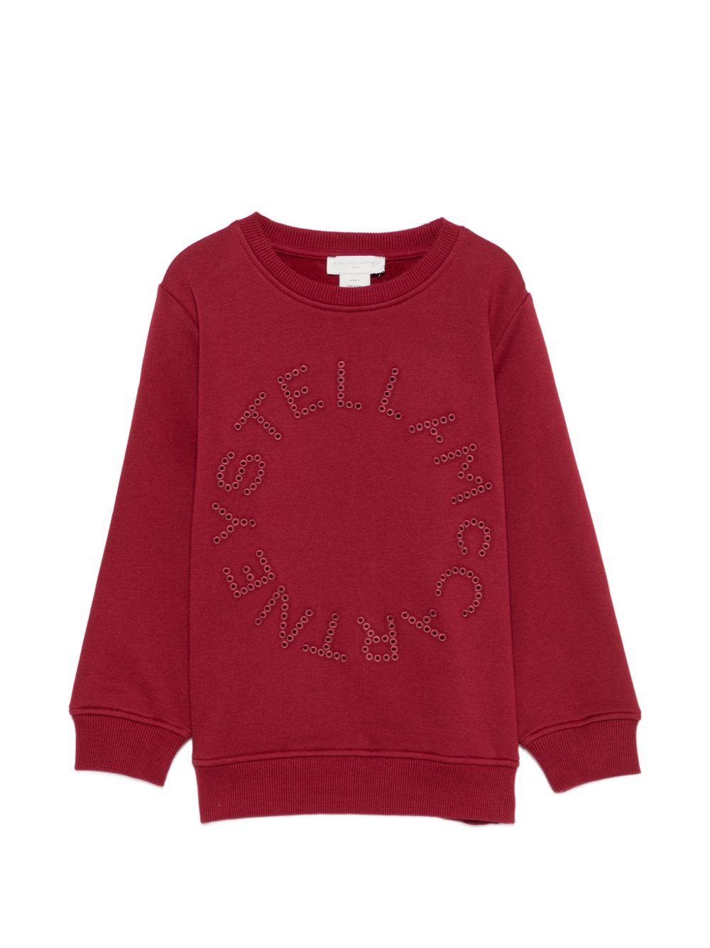 Felpa per bambini Stella McCartney Kids rosso con ricamo logo TZ4B90 Z0409 416 STELLA McCARTNEY KIDS 