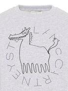 Felpa per bambino Stella McCartney kids grigia con stampa grafica TZ4P60 Z4016 807 STELLA McCARTNEY KIDS 