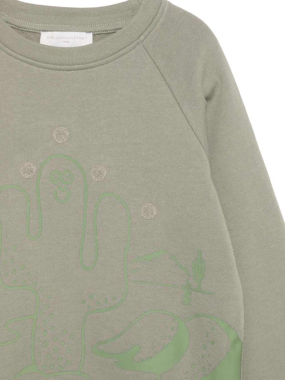 Felpa per bambino Stella McCartney Kids verde con stampa grafica TZ4P70 Z3059 774 STELLA McCARTNEY KIDS 