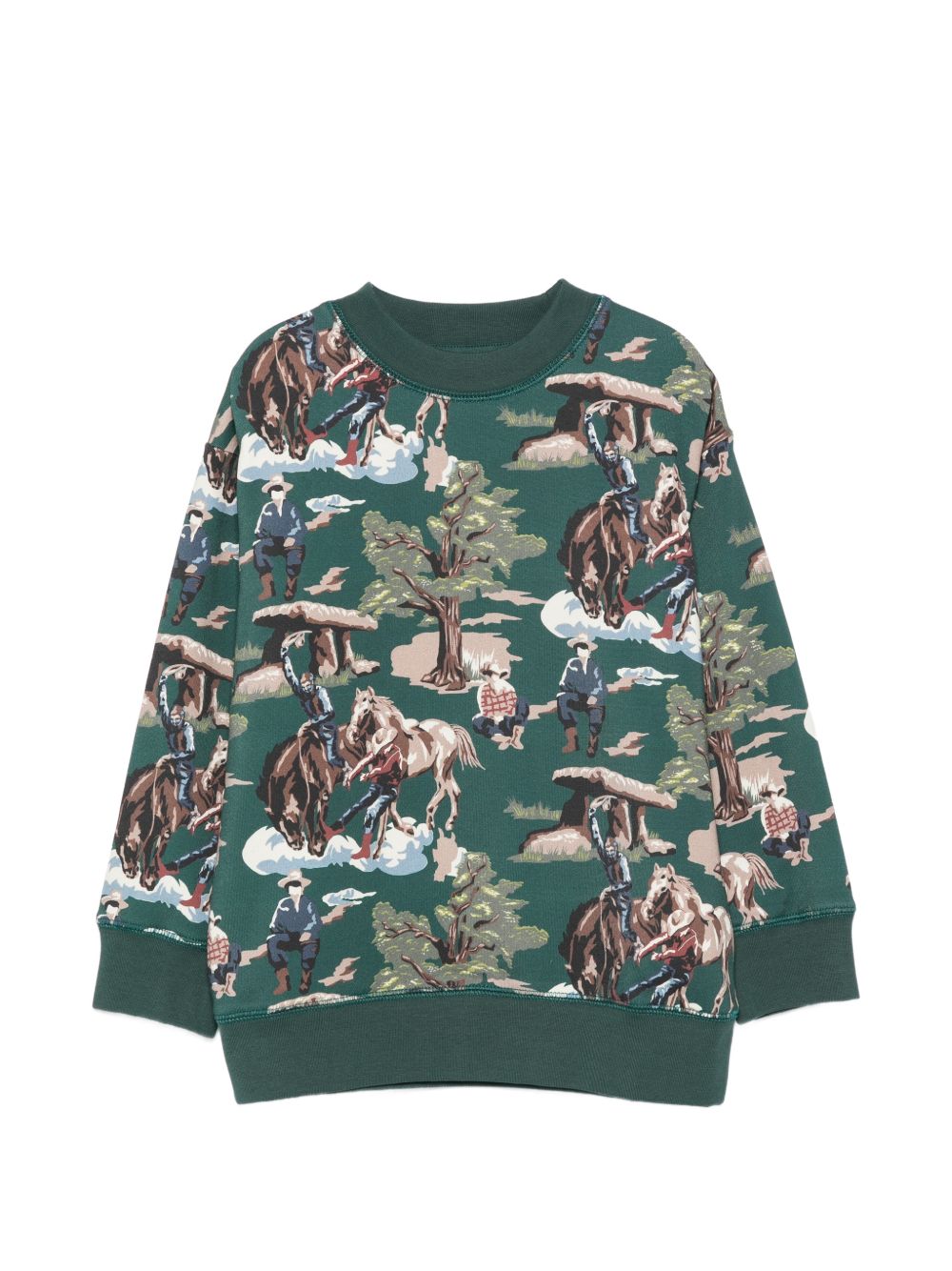 Felpa per bambino Stella McCartney Kids verde con stampa grafica TZ4P80 Z3951 737MC STELLA McCARTNEY KIDS 