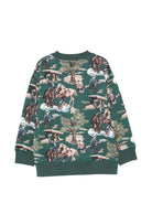 Felpa per bambino Stella McCartney Kids verde con stampa grafica TZ4P80 Z3951 737MC STELLA McCARTNEY KIDS 