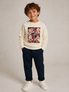 Felpa per bambino Stella McCartney Kids bianca con stampa grafica TZ4Q40 Z3059 870 STELLA McCARTNEY KIDS 