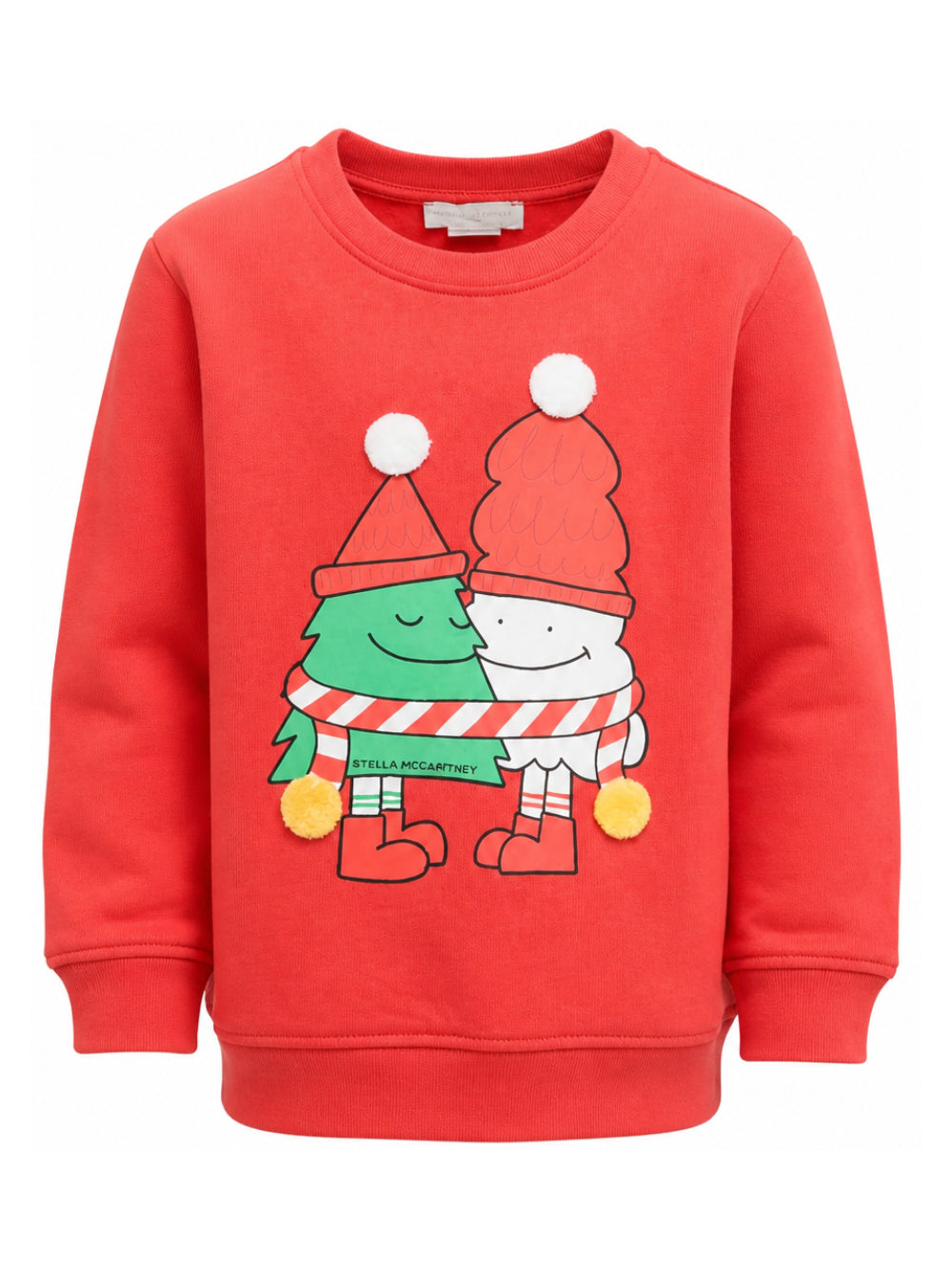 Felpa per bambino Stella McCartney Kids rossa con stampa grafica natalizia TZ4R70 Z3059 421 STELLA McCARTNEY KIDS 