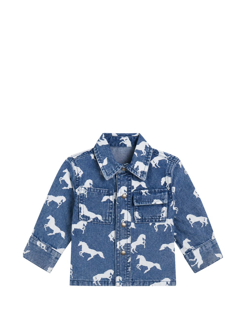 Camicia per neonato Stella McCartney Kids in denim con stampa grafica TZ5300 Z4033 664BL STELLA McCARTNEY KIDS 