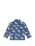 Camicia per neonato Stella McCartney Kids in denim con stampa grafica TZ5300 Z4033 664BL STELLA McCARTNEY KIDS 