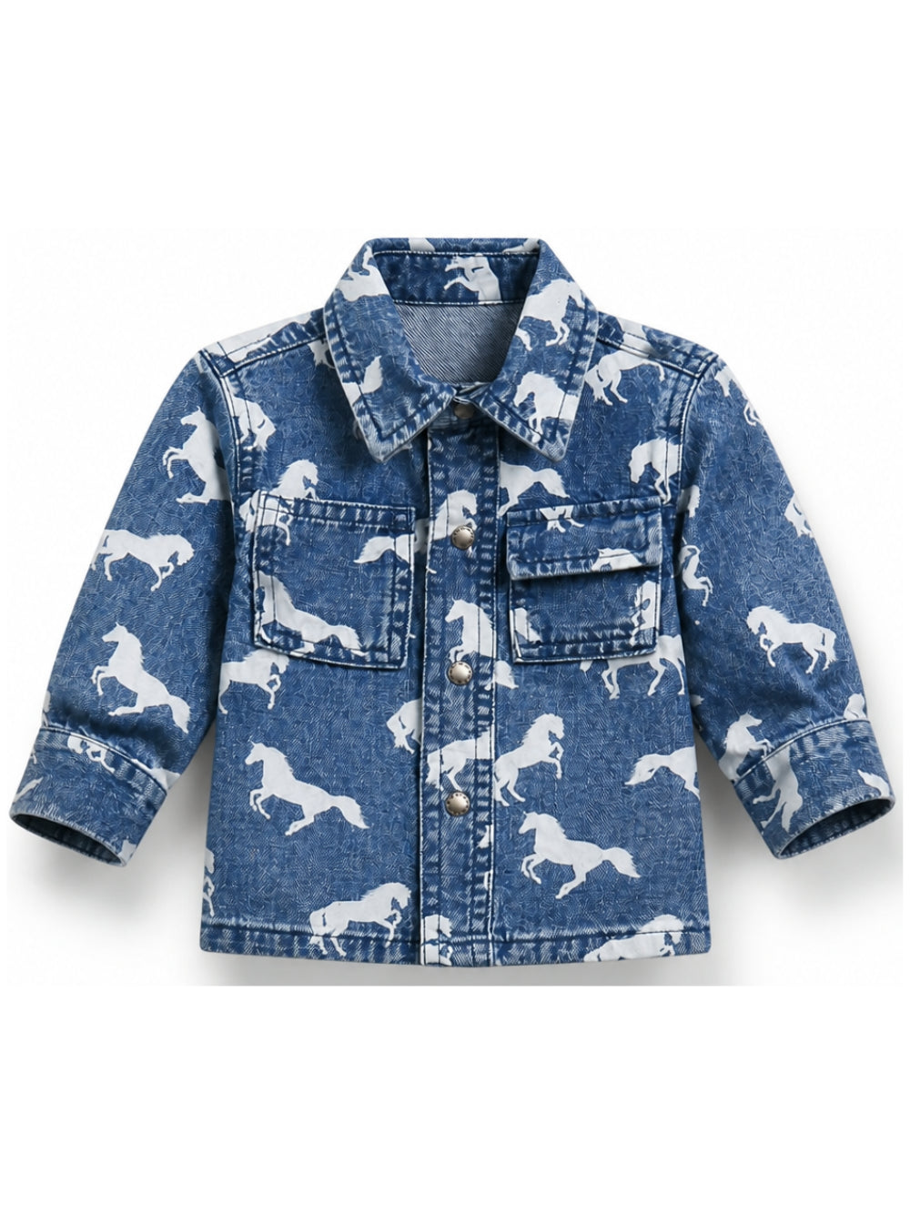 Camicia per neonato Stella McCartney Kids in denim con stampa grafica TZ5300 Z4033 664BL STELLA McCARTNEY KIDS 