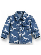 Camicia per neonato Stella McCartney Kids in denim con stampa grafica TZ5300 Z4033 664BL STELLA McCARTNEY KIDS 