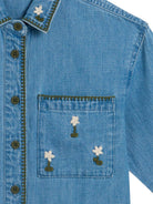 Giacca per bambina Stella McCartney Kids in denim con ricamo a fiori TZ5A10 Z0522 606 STELLA McCARTNEY KIDS 