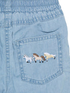 Jeans per neonato Stella McCartney Kids in denim con cavalli ricamati TZ6040 Z0161 600 STELLA McCARTNEY KIDS 