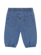 Jeans per neonata Stella McCartney Kids in denim con applicazione a cuori TZ6080 Z0522 641 STELLA McCARTNEY KIDS 