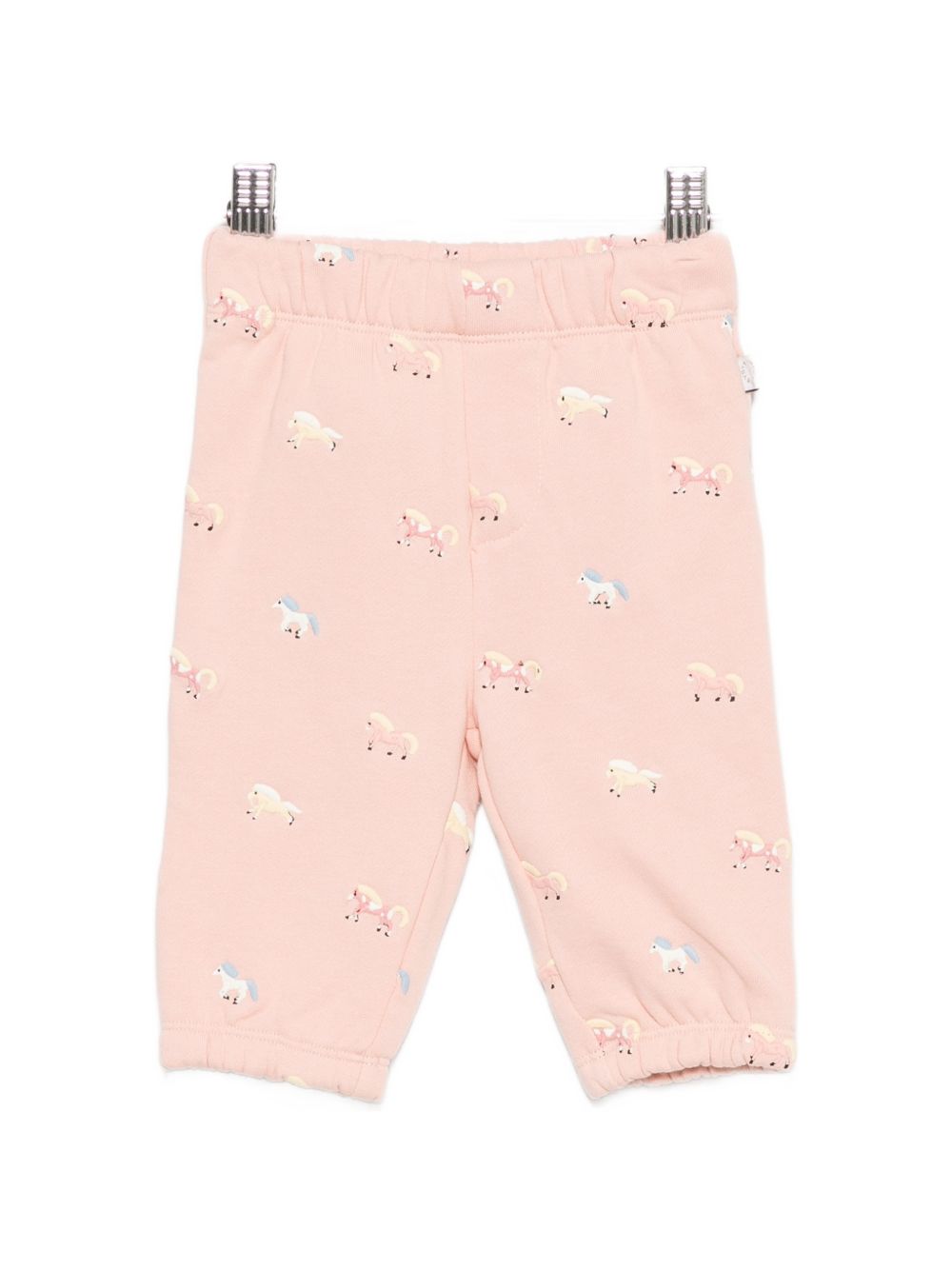 Pantaloni sportivi per neonata Stella McCartney Kids rosa con stampa cavalli TZ6110 Z4024 50MEM STELLA McCARTNEY KIDS 