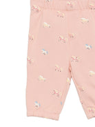 Pantaloni sportivi per neonata Stella McCartney Kids rosa con stampa cavalli TZ6110 Z4024 50MEM STELLA McCARTNEY KIDS 