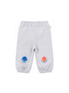 Pantaloni sportivi per neonato Stella McCartney Kids grigi con stampa grafica sul davanti TZ6300 Z4016 807 STELLA McCARTNEY KIDS 
