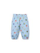 Pantaloni per neonato Stella McCartney Kids azzurri con stampa grafica all-over TZ6310 Z4012 61EMC STELLA McCARTNEY KIDS 