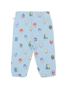 Pantaloni per neonato Stella McCartney Kids azzurri con stampa grafica all-over TZ6310 Z4012 61EMC STELLA McCARTNEY KIDS 