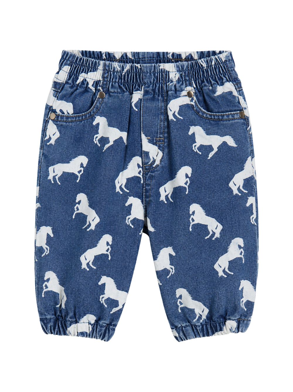 Jeans per neonato Stella McCartney Kids in denim con stampa cavalli TZ6320 Z4033 664BL STELLA McCARTNEY KIDS 