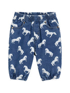 Jeans per neonato Stella McCartney Kids in denim con stampa cavalli TZ6320 Z4033 664BL STELLA McCARTNEY KIDS 