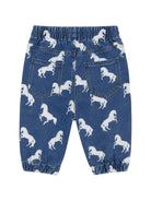 Jeans per neonato Stella McCartney Kids in denim con stampa cavalli TZ6320 Z4033 664BL STELLA McCARTNEY KIDS 