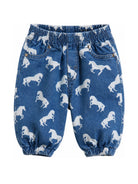 Jeans per neonato Stella McCartney Kids in denim con stampa cavalli TZ6320 Z4033 664BL STELLA McCARTNEY KIDS 