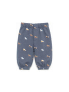 Pantaloni sportivi per neonato Stella McCartney Kids blu con ricamo cavalli all-over TZ6330 Z4024 657EM STELLA McCARTNEY KIDS 
