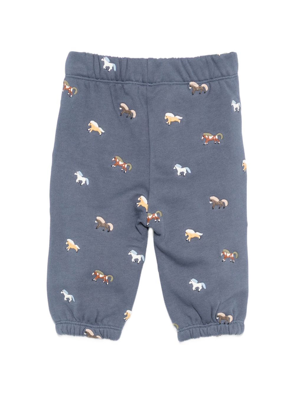 Pantaloni sportivi per neonato Stella McCartney Kids blu con ricamo cavalli all-over TZ6330 Z4024 657EM STELLA McCARTNEY KIDS 