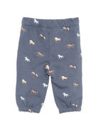 Pantaloni sportivi per neonato Stella McCartney Kids blu con ricamo cavalli all-over TZ6330 Z4024 657EM STELLA McCARTNEY KIDS 