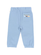 Pantaloni per neonato Stella McCartney Kids azzurri cavalli ricamati sul retro TZ6340 Z3059 643 STELLA McCARTNEY KIDS 