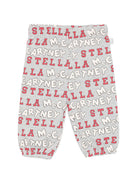 Pantaloni sportivi per neonato Stella McCartney Kids grigi con scritta logo TZ6360 Z4013 807MC STELLA McCARTNEY KIDS 