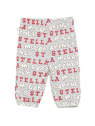 Pantaloni sportivi per neonato Stella McCartney Kids grigi con scritta logo TZ6360 Z4013 807MC STELLA McCARTNEY KIDS 
