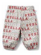 Pantaloni sportivi per neonato Stella McCartney Kids grigi con scritta logo TZ6360 Z4013 807MC STELLA McCARTNEY KIDS 